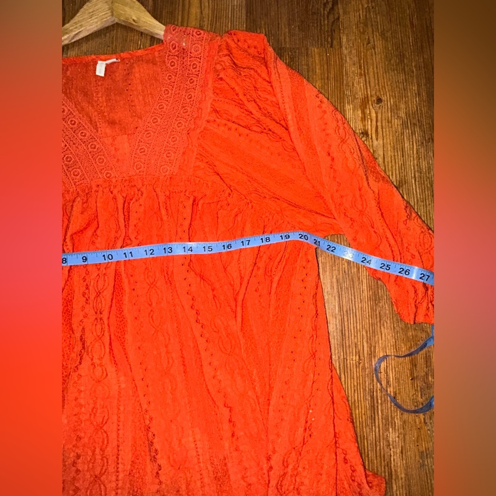 Cato Burnt Orange V-Neck Blouse size XL - Picture 5 of 9